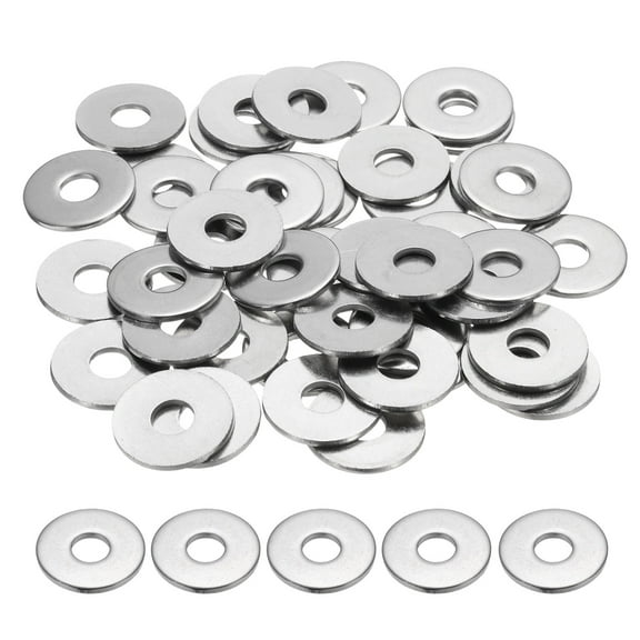 M8 Flat Washer for Screw, 60Pcs 304 Stainless Steel Washers 8MM ID x 25MM OD x 2MM Thick(Silver Tone)