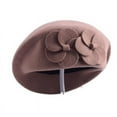 thumbnail image 6 of CoCopeaunt The New Korean Version Of The Wool Hat Europe And The United States British Double Flower Winter Hat Beret, 6 of 6