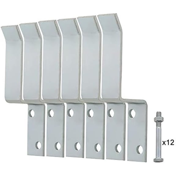 Heavy Duty Door Stops for Sliding Doors, Securing Garage Doors and Sheds, Door Stoppers with Screws, Zinc Plated Solid Doorstep 6 Pack