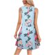 thumbnail image 3 of Moda mujer sin mangas Rounk cuello verano cómodo estampado bolsillos Casual suelta tanque vestido Fridja  qr2769, 3 of 8