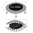thumbnail image 3 of Gymax Mini Folding 36'' Trampoline Portable Recreational Fitness Rebounder Silver, 3 of 10