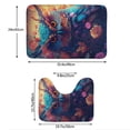 thumbnail image 3 of Yiaed Colorful Feather Owl Print Bathroom Mat Set 2 Pieces Mat Anti-Skid Pad Ultra Soft and Absorbent Bathroom Bath Mat Contour Bath Rugs for Toilet Base, 3 of 6