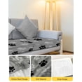 thumbnail image 4 of Pet Paw Printed Couch Cushion Covers Stretch, Washable Sofa Seat Covers Individual Seat Cushion Sofa Slipcovers Modern Black Grey Watercolor Dog Claws Couch Cover Furniture Protector S-2PCS, 4 of 7