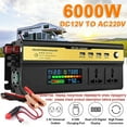 thumbnail image 2 of Modified Sine Wave Power Inverter Peak 6000W Power Inverter DC 12V To AC 220 Converterr With USB Charger Universal Dual Socket Modified Sine Wave Car Inverter ,Easy to Operate, 2 of 7