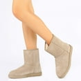 thumbnail image 3 of DREAM PAIRS Womens Faux fur Mid Calf Sheepskin Insole Winter Ankle Snow Boots US SAND Size 7, 3 of 5