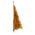 thumbnail image 2 of vidaXL Artificial Half Christmas Tree with Stand Gold 150 cm PET, 2 of 5