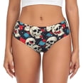 thumbnail image 1 of Balery rock record Skull artist Ropa Interior de Algodón para Mujer con Dibujo – Braguitas Cómodas y Elásticas, Estilo Clásico-Medium, 1 of 6