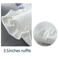 thumbnail image 2 of The Great American Store Premium Collections 600 Thread Count Solid 100% Cotton Decorative Set of 2 Ruffle Pillowshams (13 x 13, Light Blue), 2 of 5