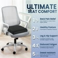 thumbnail image 3 of Gilbin Memory Foam Cushion, Comfort Support Pad for Pain Relief and Posture, Black, 18 in x 16 in, 3 of 7
