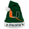 Forever Collectibles NCAA Swoop Logo Santa Hat, University of Miami Hurricanes