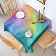thumbnail image 2 of Rainbow Tie Dye Swirl Pattern Square Tablecloth,Waterproof Square Table Cover,Wipeable Spillproof Washable Table Cover for Home Kitchen Party Decor 42"X42"(107x107cm), 2 of 6