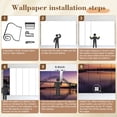 thumbnail image 5 of Wallpaper Tidal Change under Borne Bridge Cape Cod Canal Peel and Stick Wall Murals 69"H x 96"W Removable PVC Wall Paper Self-Adhesive Wall Paintings Art Decor for Bedroom Living Room, 5 of 7