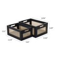 thumbnail image 3 of Organizador de ratán Wood Baskets HODAKJUE, color negro (juego de 2), 3 of 6