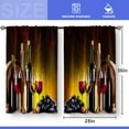 thumbnail image 3 of Wine Glass Kitchen Curtains - Rustic Vintage Farmhouse Short Cafe Curtains Decor for Living Dining Room Tier Curtains for Bathroom Room Darkening Rod Pocket Window Drapes 2 Panels Set 28x36, 3 of 5