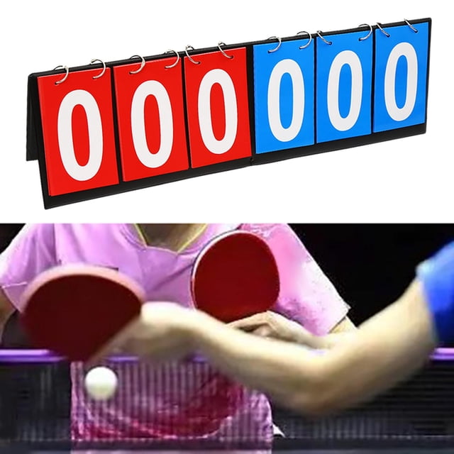 Marcador portátil de mesa de 6 dígitos para juegos de interior de pelota de Rojo y azul Sharpla Marcador deportivo
