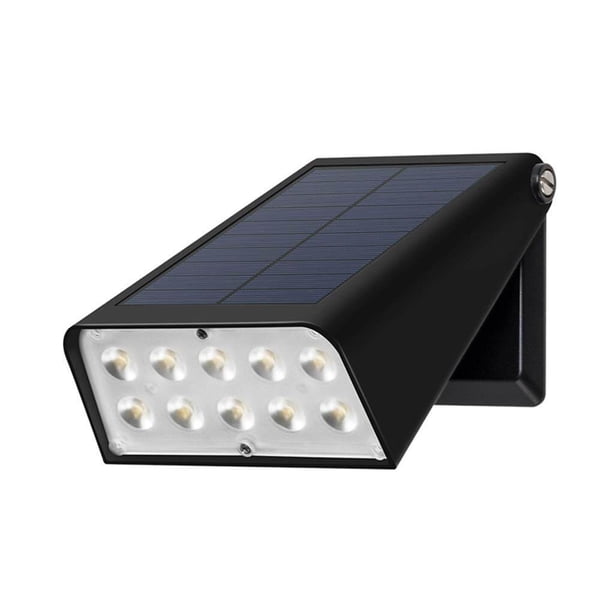 Matsuzay 10LED Lámpara de pared brillante Lámpara de pared solar para exteriores Lámpara de pared impermeable de alta montada en la pared Iluminación y accesorios Matsuzay HA015791-00