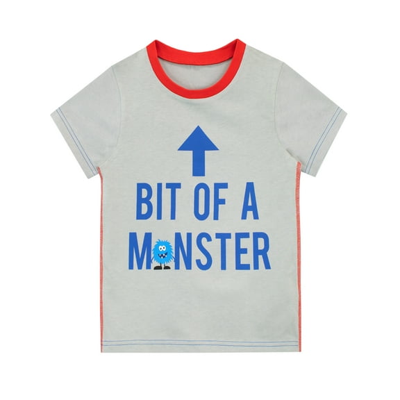 Harry Bear Boys Bit Of A Monster Short Sleeve T-Shirt Sizes 2T-6
