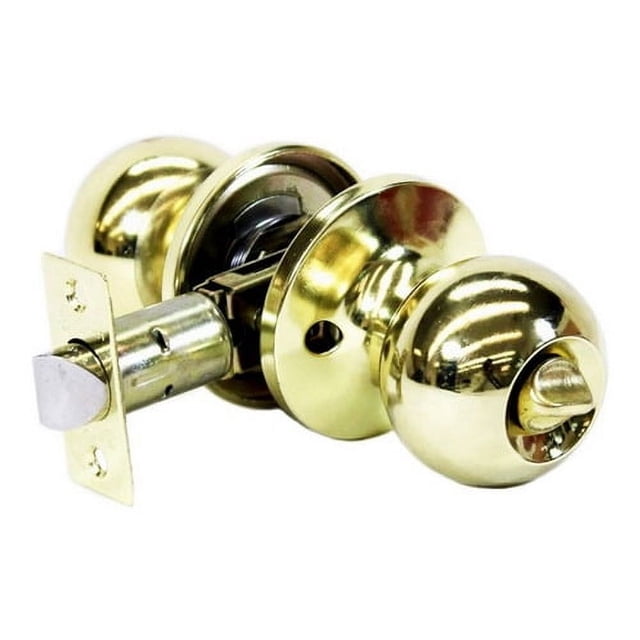 Cerradura Pomo Tubular Munich Baño Laton Brillante Muntpb-02b