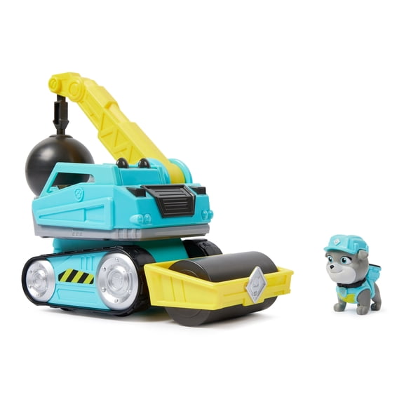 PAW Patrol, Rubble & Crew Motor’s Wrecking Ball Construction Vehicle and Collectible Figure, for Ages 3 and up