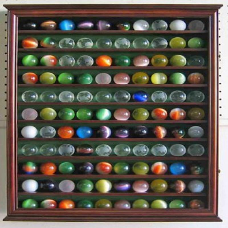 Large Toy/Antique/Glass Marble Balls/Bouncy Ball Display Case Holder