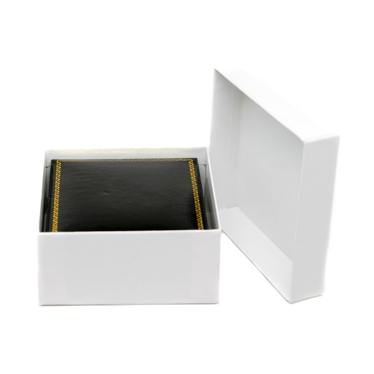 Novel Box Jewelry Earring Boxes in Leather and Suede Assorted Models, Adult Unisex, Size: 11, Gold