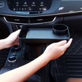thumbnail image 4 of Portavasos ajustable para coche, bandeja para comida, bebidas, rotación de 360 ​​grados, capacidad de 18 kg, color negro Pequeña, 4 of 9