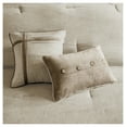thumbnail image 2 of 7 Piece Faux Suede Comforter Set Tan King, 2 of 9