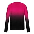thumbnail image 5 of Goodtrade8 Mens Tops Casual Gradient Long Sleeve Hot Pink Crew Neck Shirts for Men, 5 of 5