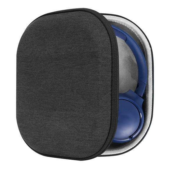 Geekria Shield Headphones Case Compatible with JBL Tune 660BTNC, 700BT, 510BT, 570BT, Live 460NC, Replacement Hard Shell Travel Carrying Bag with Cable Storage (Dark Grey)