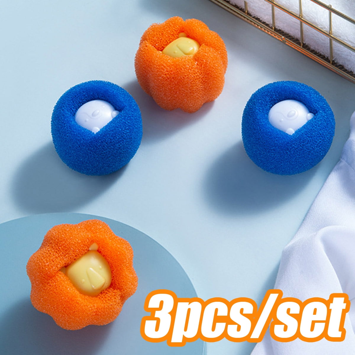 Cheers US 3Pcs /Pack Pet Hair Remover for Laundry Reusable Dryer Balls