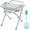 Travel Folding Shower Chair, variant on Folding Shower Chair Seat, 17.5" Stainless Steel Small Shower Chair for Inside Shower with Pad, 400lbs Portable Travel Shower Stool, Safety Anti-Slip Bath Chair for Seniors, Disabled, Gray