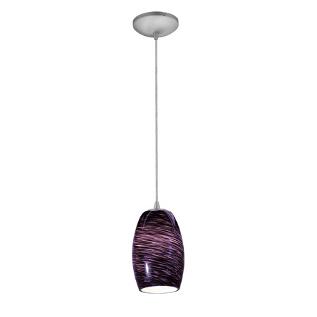 

Pendants 1 Light Fixtures With Brushed Steel Finish Metal Material E-26 Type 7 100 Watts