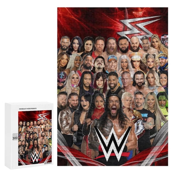 Wres-Tler W-W,Es Jigsaw Puzzle For Puzzle Enthusiasts - 300 PCS Jigsaw Puzzle for Game Night