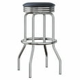 thumbnail image 2 of Winsome Wood Summit 2-Pc Swivel Seat Stool Set, Black & Chrome Finish, 2 of 7