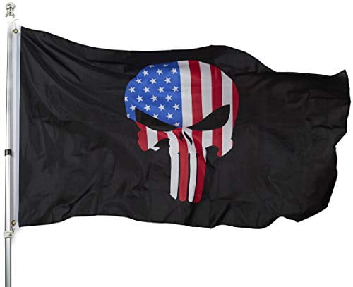 Army-Special-Forces-Skull Flag 3 X 5 Flag for Yard Decorative Banner Black