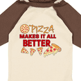 thumbnail image 4 of Inktastic Pizza Makes It All Better Boys or Girls Long Sleeve Baby Bodysuit, 4 of 5