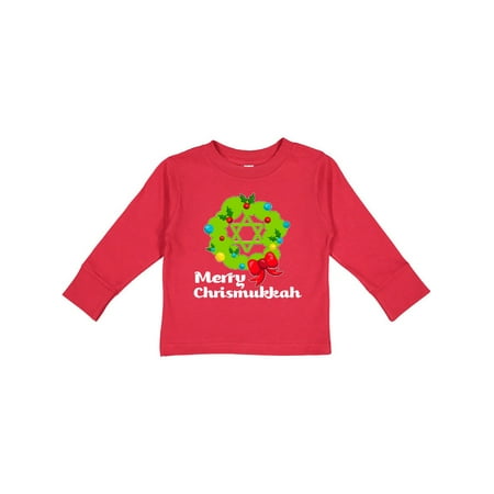 

Inktastic Merry Chrismukkah Gift Toddler Boy or Toddler Girl Long Sleeve T-Shirt