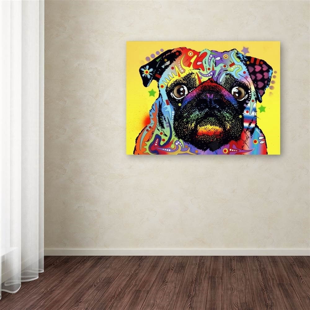 Trademark Fine Art "Pug" Canvas Art by Dean Russo