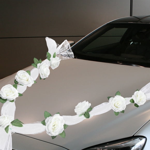 WEUVEB 1Jgo Adorno De Rosas Para Auto De Con Flor Artificial