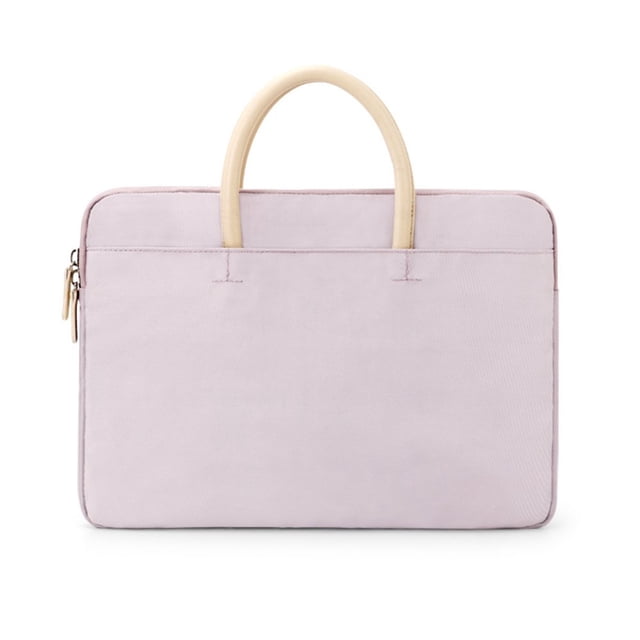14/15-inch Tablet Handbag with Fixed Strap Portable Handles Multi Compartment Pockets Zipper Closure Soft Lining Storage Anti-Col