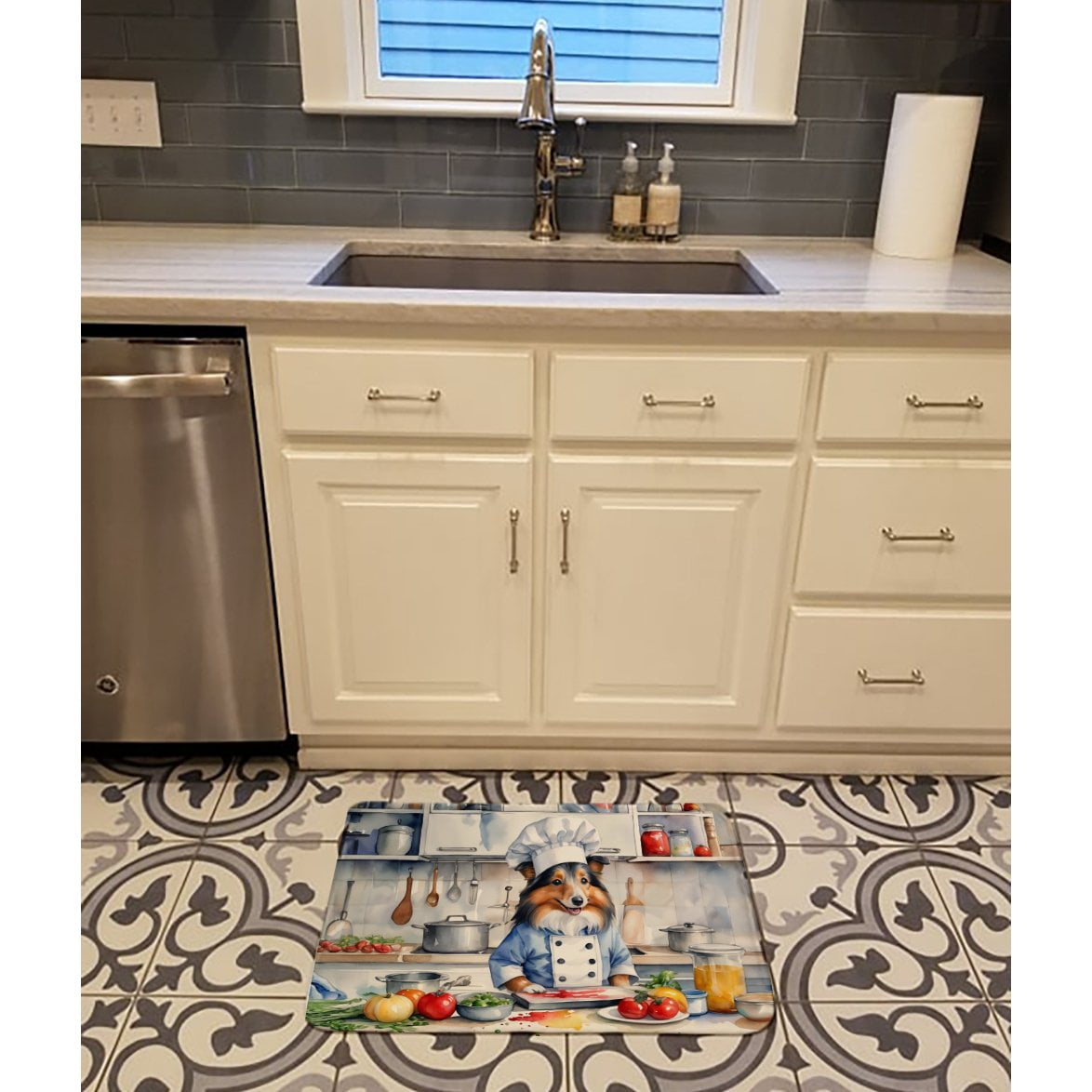Sheltie The Chef Memory Foam Kitchen Mat 27 in x 19 in