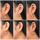 thumbnail image 2 of Juego de 6 Aros Finos para Mujer JeenMata Chapados en Oro Amarillo, 2 of 5