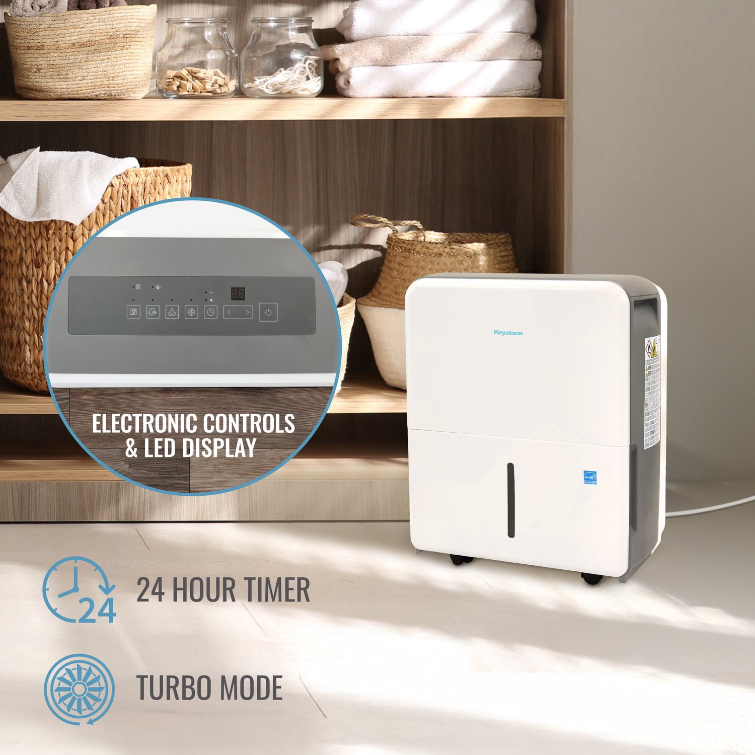 Keystone 22-pint Dehumidifier, KSTAD224F