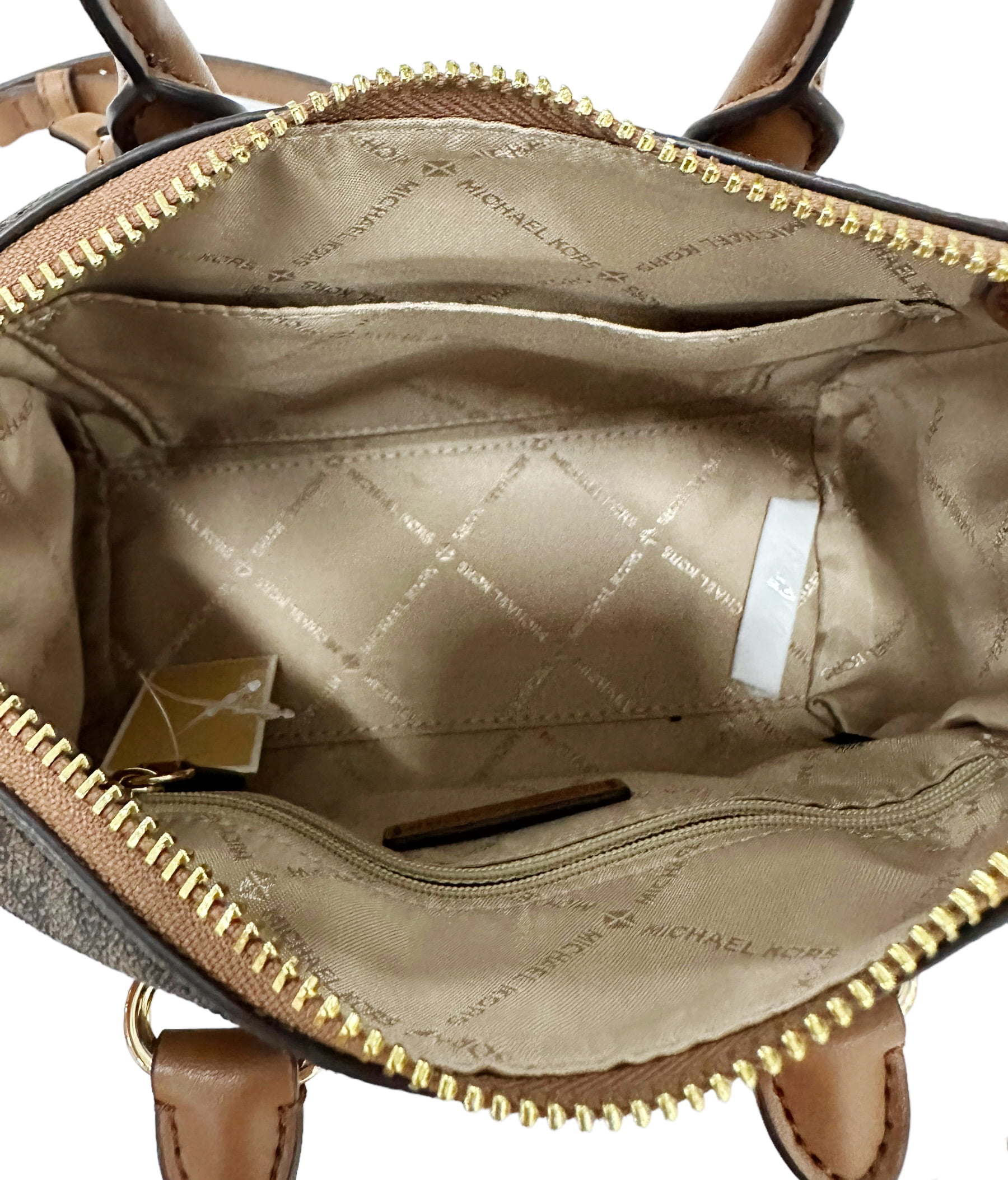 Michael Kors Leather Handbag Carine XS Cross Bag Top Zip Satchel