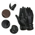 thumbnail image 2 of PU Leather Touchscreen Gloves Driving Gloves Winter Warm Keeping Wind Proof Water-proof Gloves for Women Girls (Black), 2 of 8
