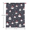 thumbnail image 5 of Christmas Bags Drawstring,Dark Christmas Snowman Pattern Large Xmas Christmas Gift Bags,Reusable for Xmas and New Year Party Favors and Supplies,27.6" X 19.7", 5 of 5