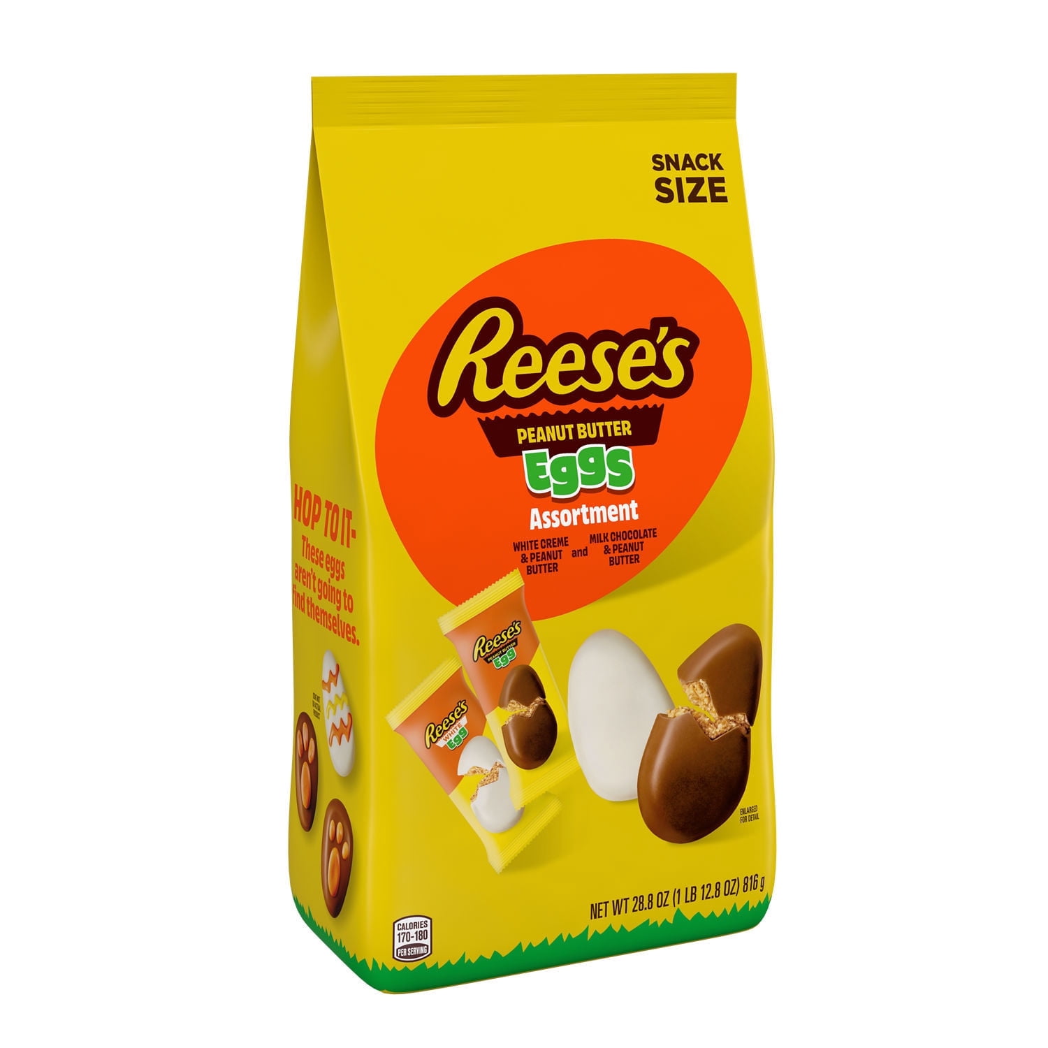 Reese's Assorted Flavored Snack Size Peanut Butter Eggs Easter Candy Basket Stuffers, Bag 28.8 oz