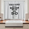 thumbnail image 2 of Ambesonne Wording Kitchen Curtains, Future Goals Words, 55"x39", Coconut Black, 2 of 3