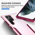 thumbnail image 4 of Nalacover for Galaxy S24 Ultra Case: Dual Layer Protective Heavy Duty Cell Phone Case Shockproof Rugged Bumper Tough Hand Grip - Military Grade Drop Tested for Samsung Galaxy S24 Ultra, Pink+Rose, 4 of 7