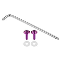 Unique Bargains 1set M6 Car Anti Theft License Plate Screws for Car Frame Holder with 2 Silicone Washers Purple